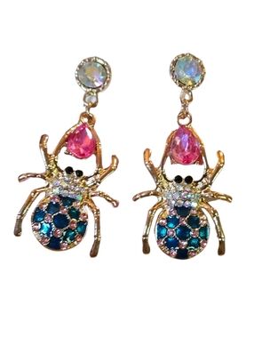 🕷️🩷💙Colorful Spider Earrings - NWOT